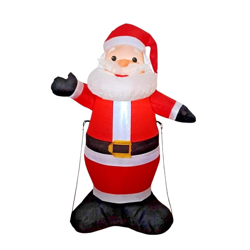 Home Accents Holiday 4ft LED Lighted Santa Airblown Inflatable 86632 Outdoor